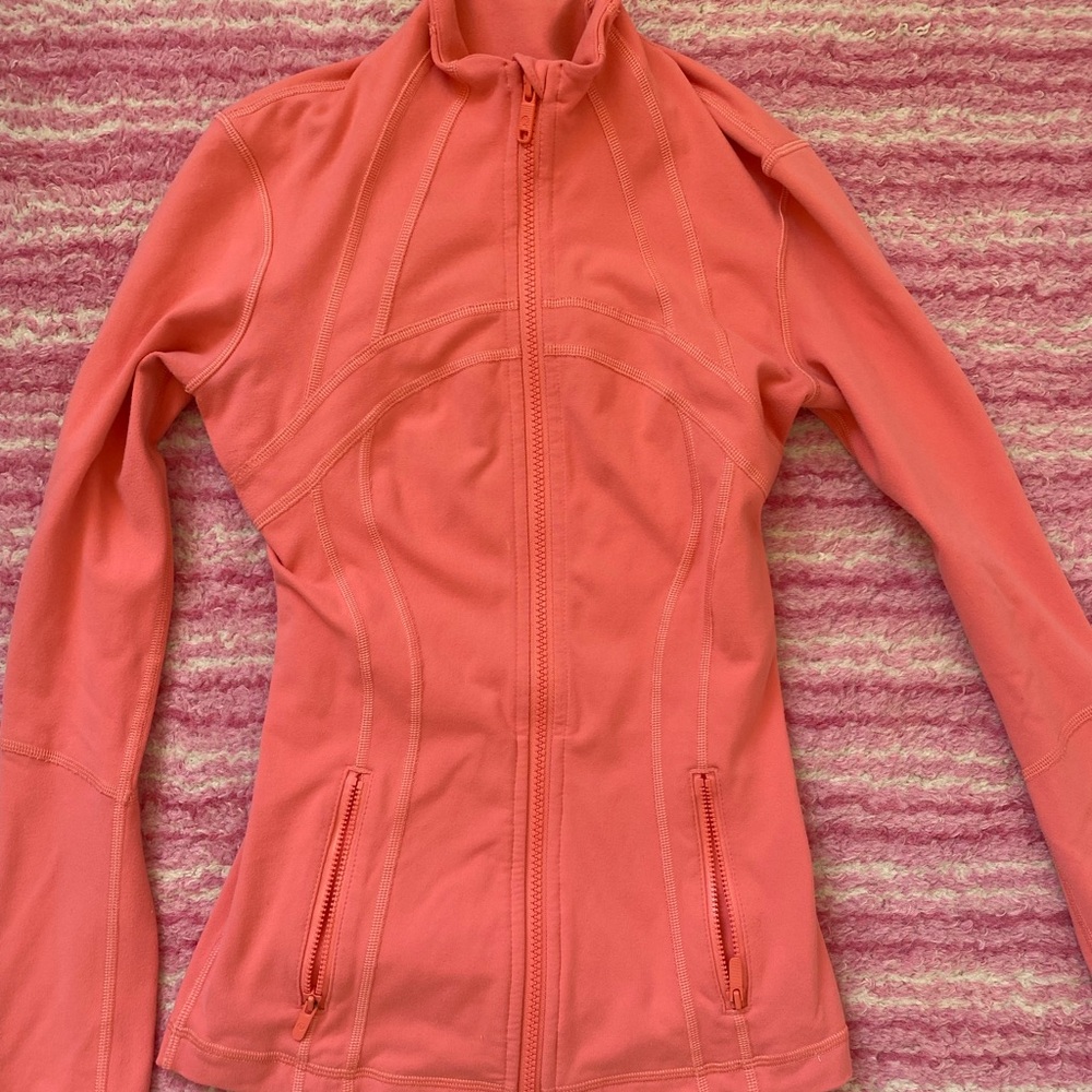 Lululemon Athletica Pink Utility Jacket High Collar Stretch